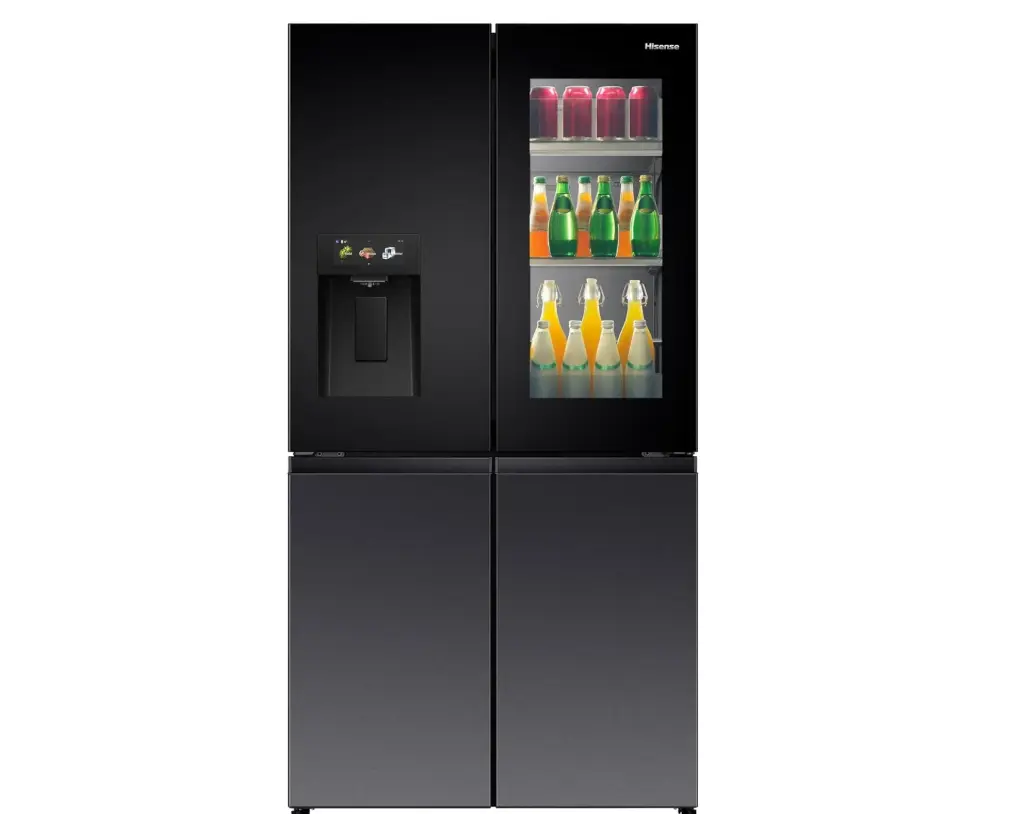 [RQ9P780TTB1] HISENSE FRIDGE 4 DOORS GLASS BLACK  (HxWxD): 1790 × 910 × 730 mm