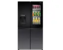 HISENSE FRIDGE 4 DOORS GLASS BLACK  (HxWxD): 1790 × 910 × 730 mm